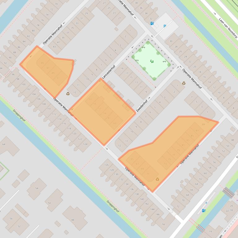 Kaart van postcodegebied 2632EM.