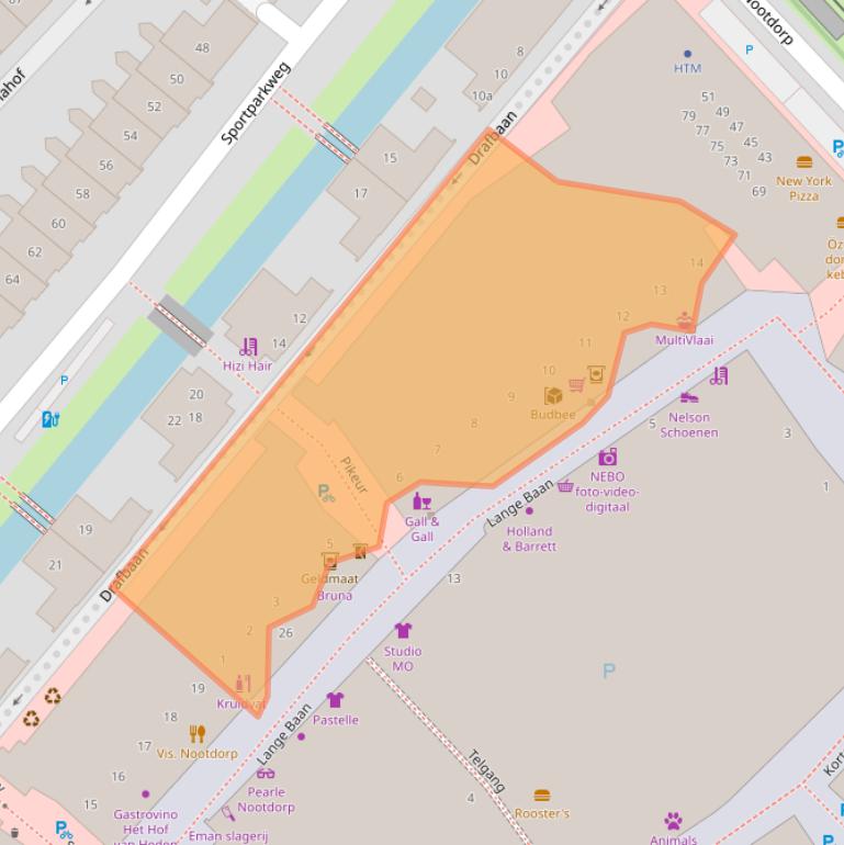 Kaart van postcodegebied 2632GE.