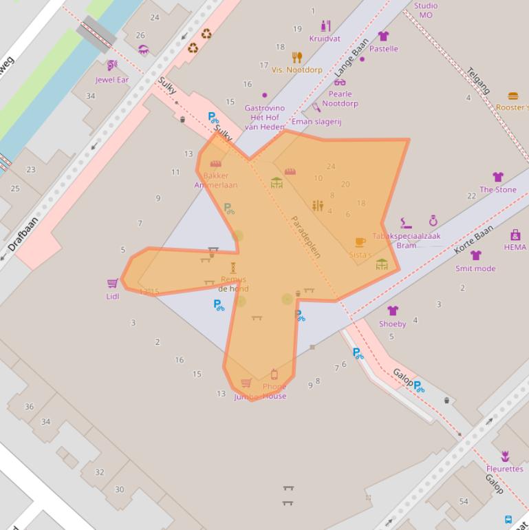 Kaart van postcodegebied 2632GG.