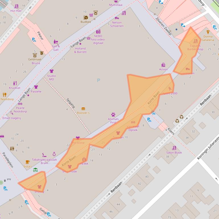 Kaart van postcodegebied 2632GL.