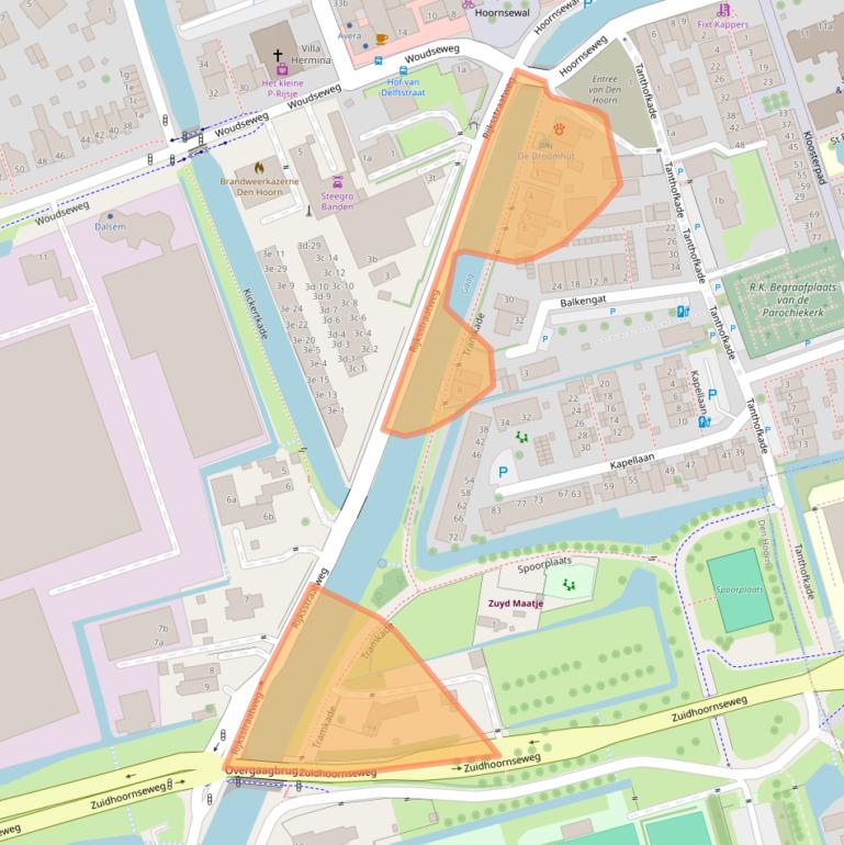 Kaart van postcodegebied 2635BA.