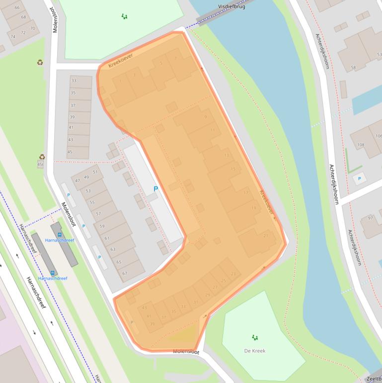 Kaart van postcodegebied 2635BM.