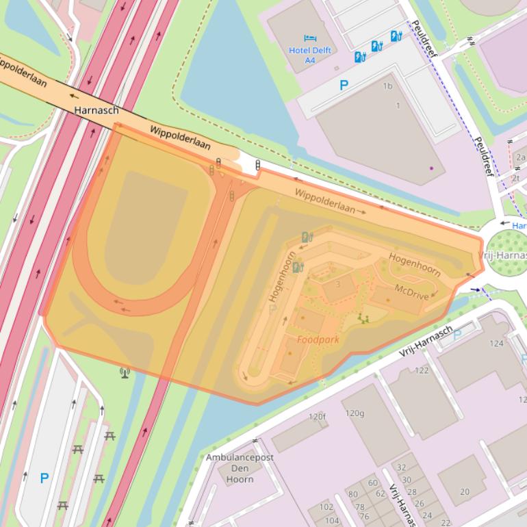 Kaart van postcodegebied 2635BN.
