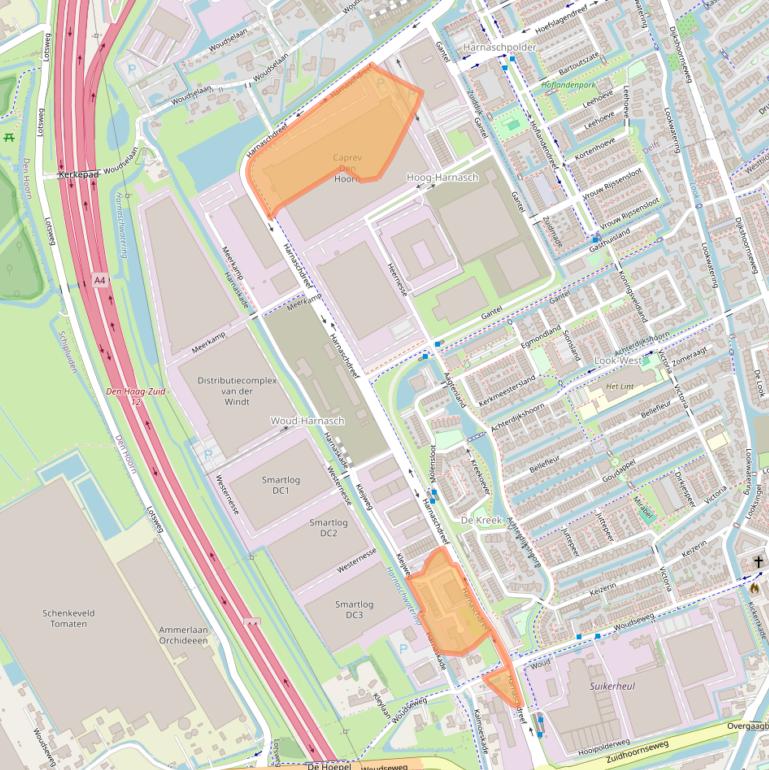 Kaart van postcodegebied 2635BT.