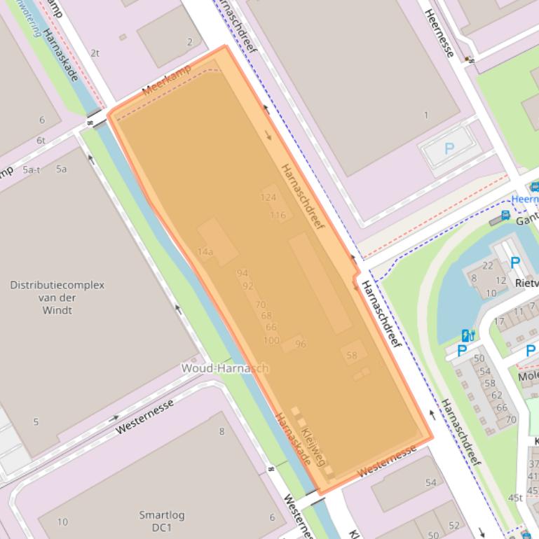 Kaart van postcodegebied 2635CB.