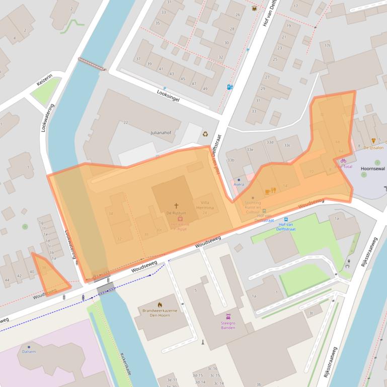 Kaart van postcodegebied 2635CC.