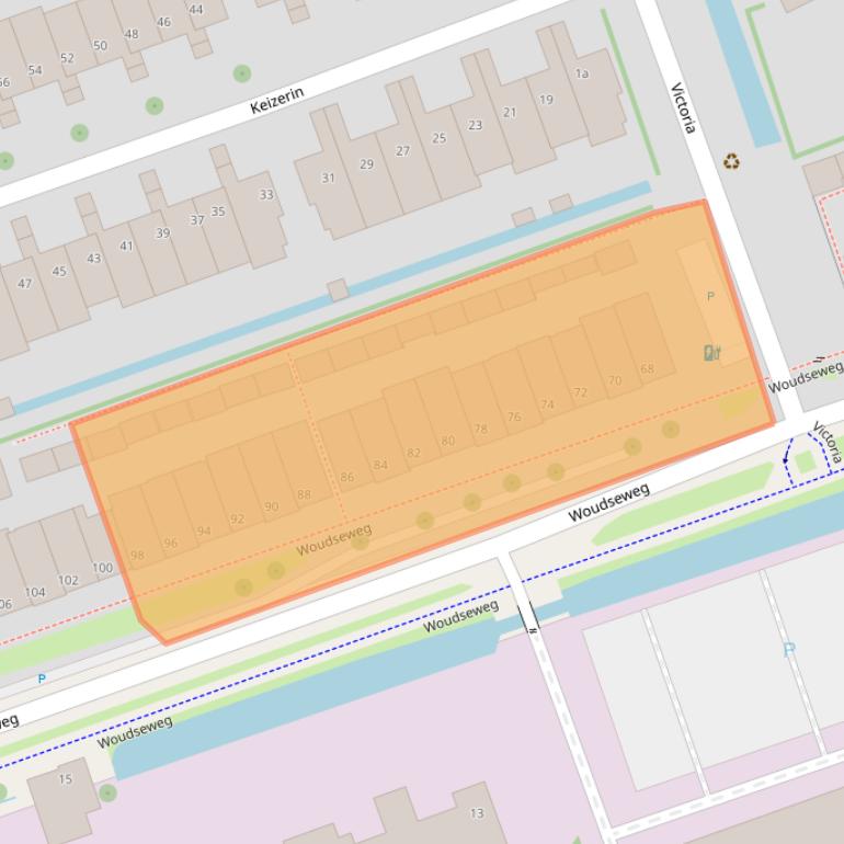 Kaart van postcodegebied 2635CE.