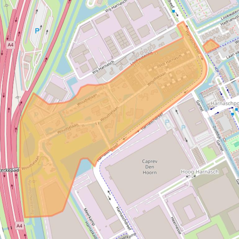 Kaart van postcodegebied 2635CH.