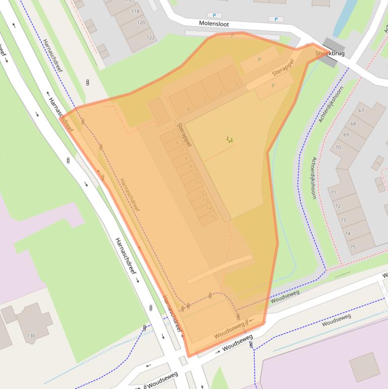 Kaart van postcodegebied 2635CN.