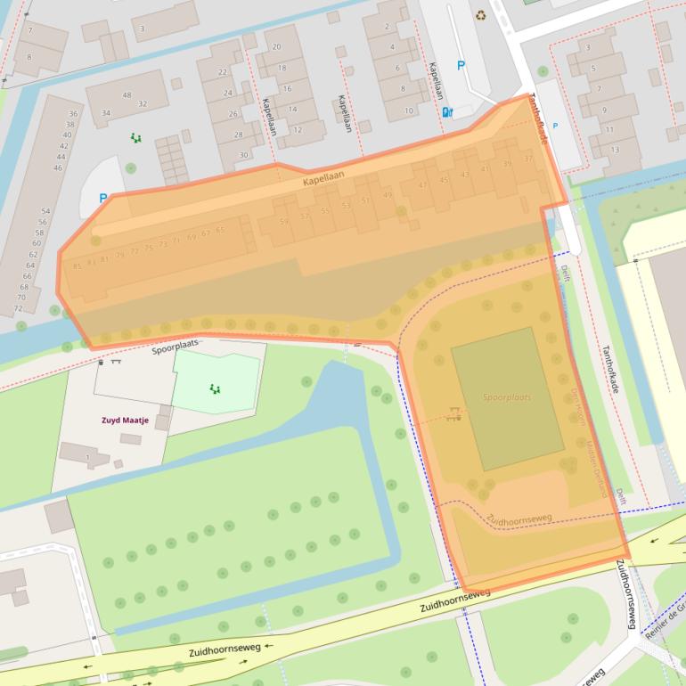 Kaart van postcodegebied 2635DB.