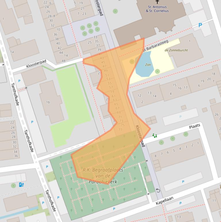 Kaart van postcodegebied 2635DG.