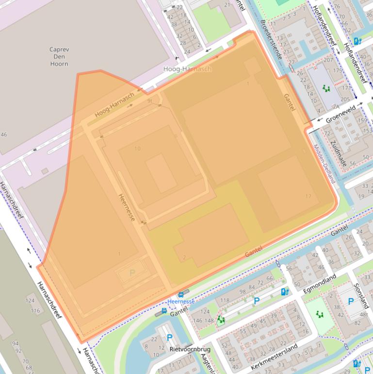 Kaart van postcodegebied 2635DK.