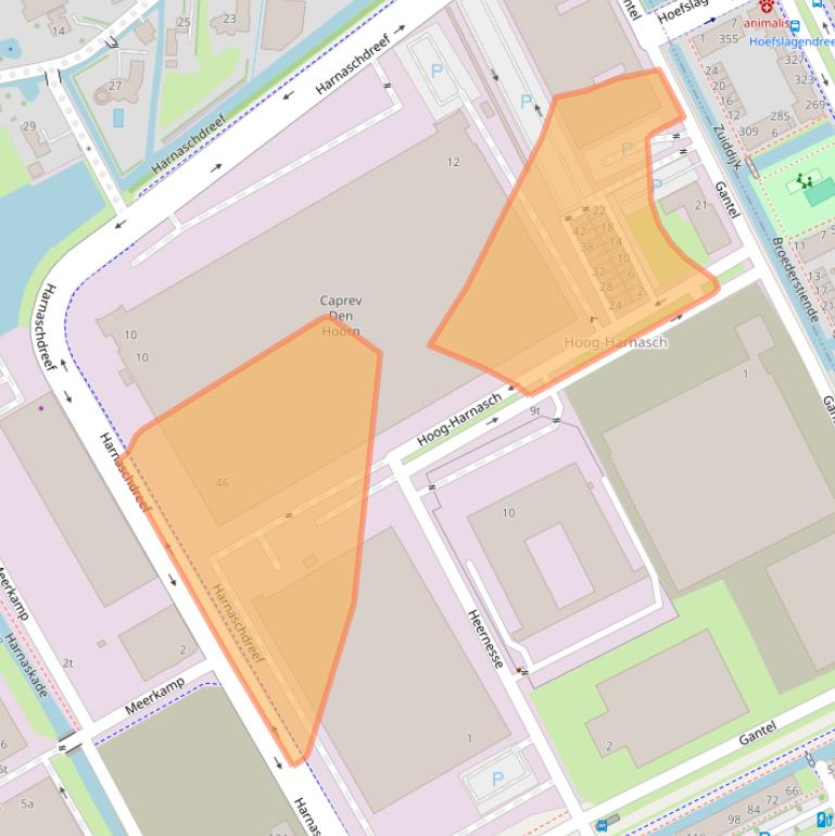 Kaart van postcodegebied 2635DL.