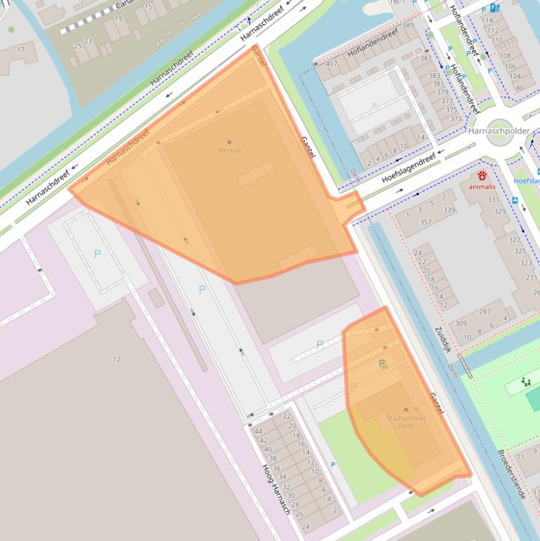 Kaart van postcodegebied 2635DP.