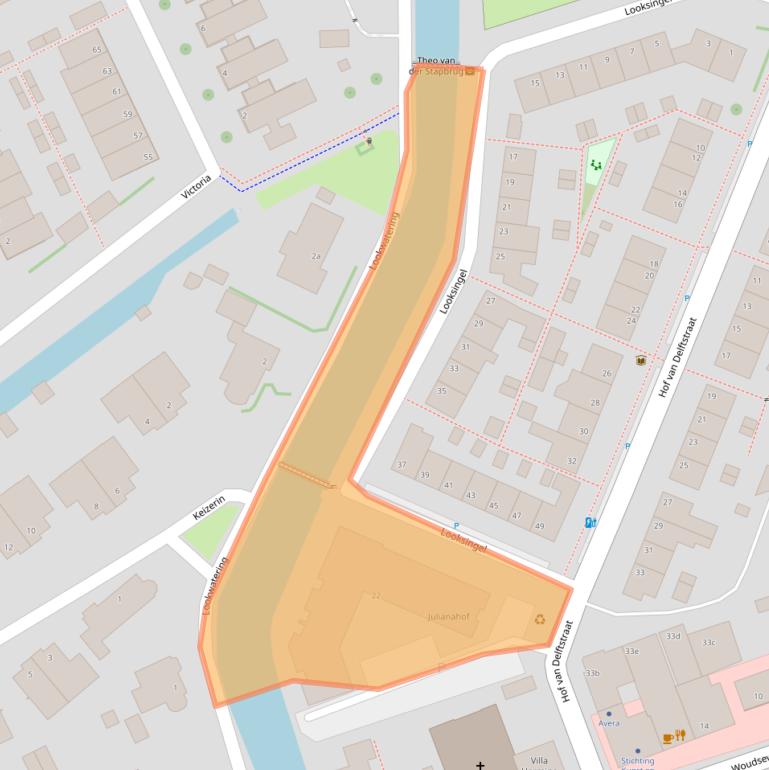 Kaart van postcodegebied 2635EC.