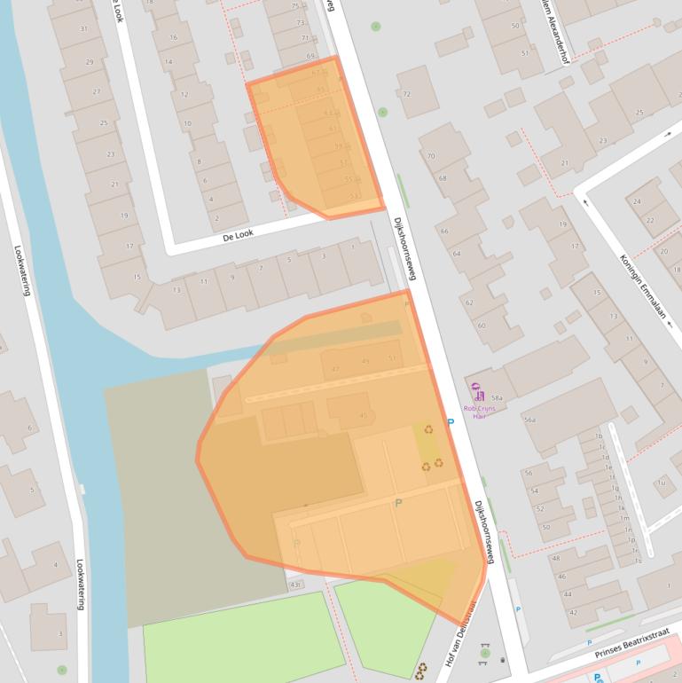 Kaart van postcodegebied 2635EK.