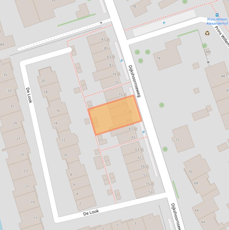 Kaart van postcodegebied 2635EL.