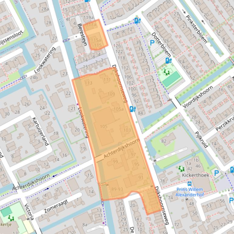 Kaart van postcodegebied 2635EM.