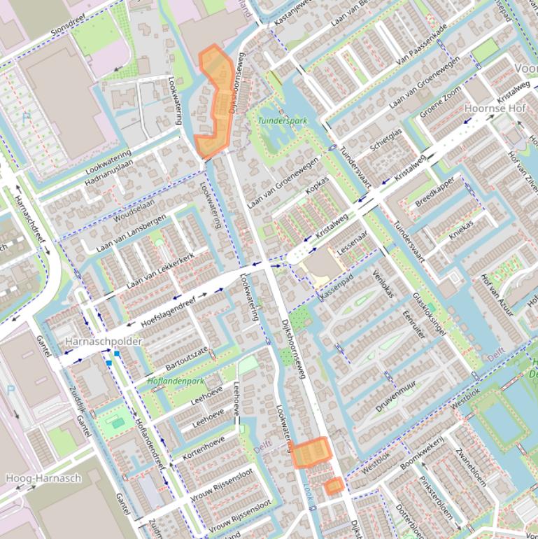 Kaart van postcodegebied 2635EN.