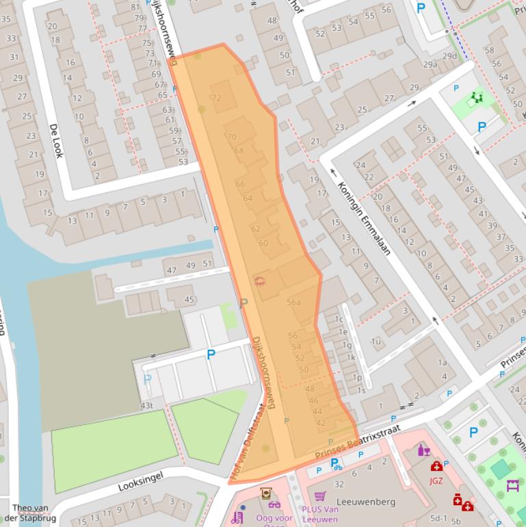 Kaart van postcodegebied 2635ER.