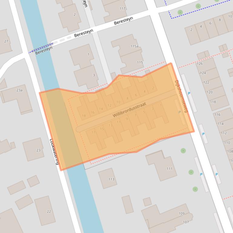 Kaart van postcodegebied 2635EW.