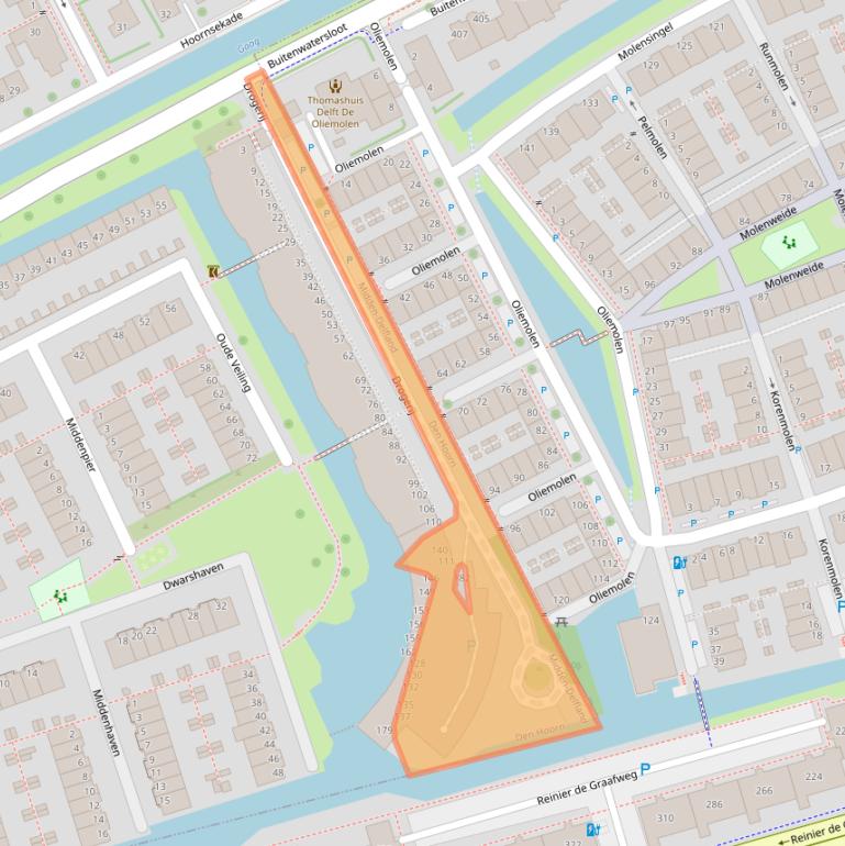 Kaart van postcodegebied 2635GP.