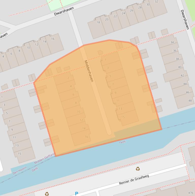 Kaart van postcodegebied 2635GT.