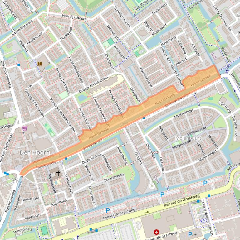 Kaart van postcodegebied 2635HB.