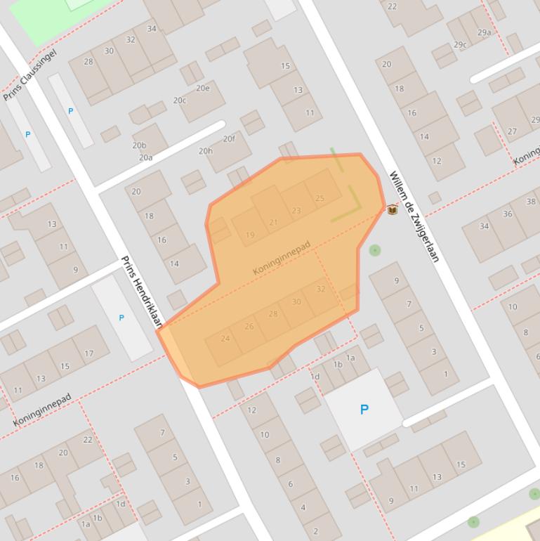 Kaart van postcodegebied 2635JC.