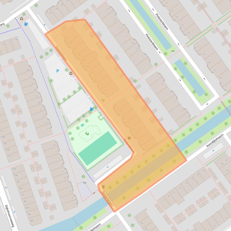 Kaart van postcodegebied 2635KB.