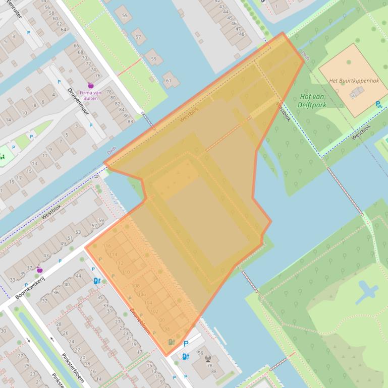 Kaart van postcodegebied 2635KK.