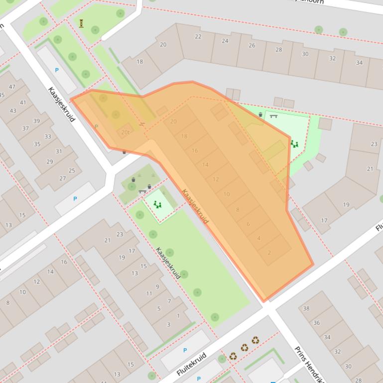 Kaart van postcodegebied 2635KR.