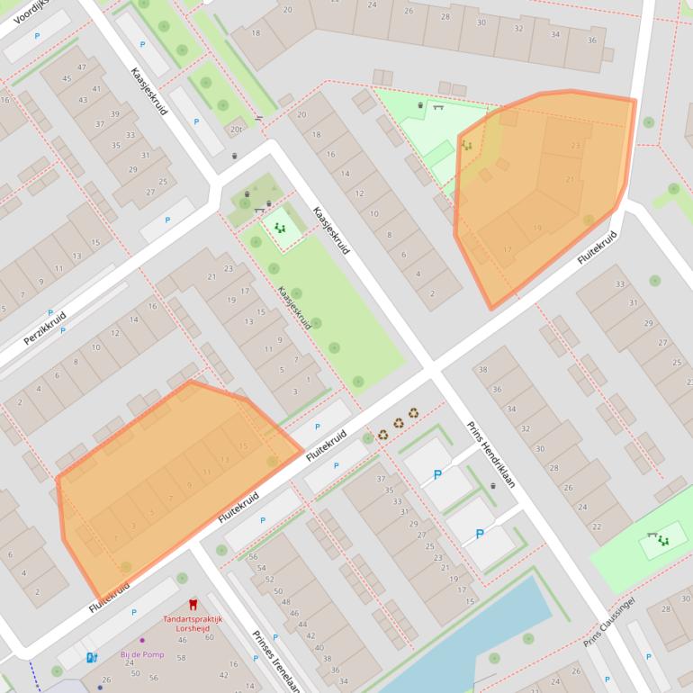 Kaart van postcodegebied 2635KS.