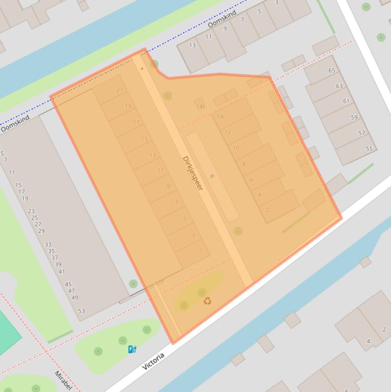 Kaart van postcodegebied 2635MA.