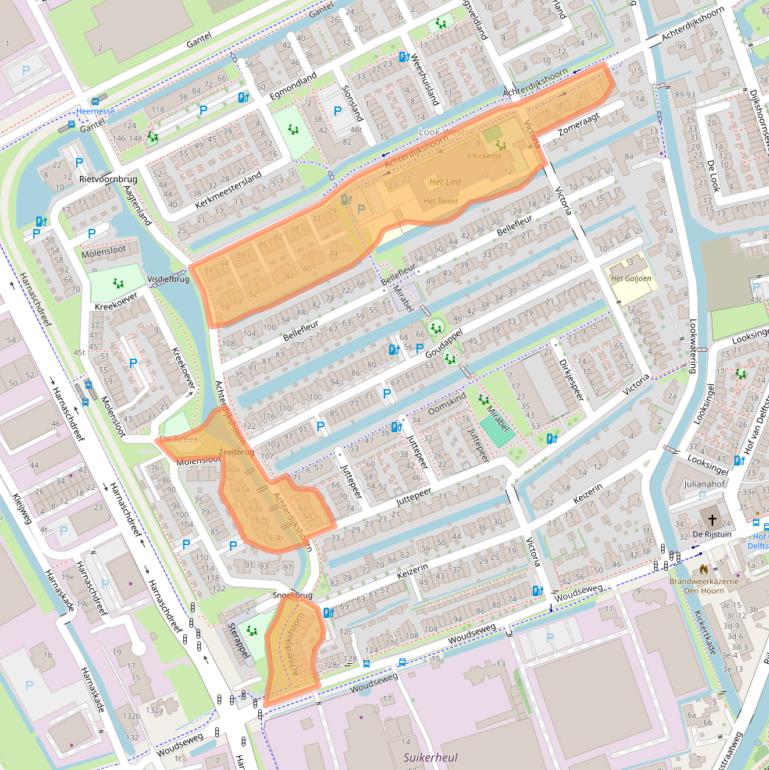 Kaart van postcodegebied 2635MK.