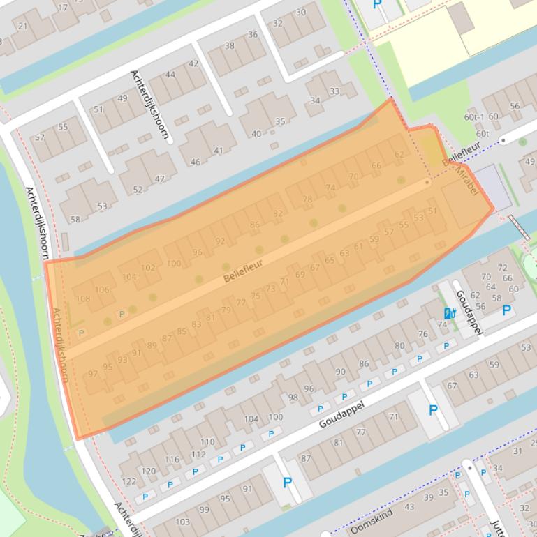 Kaart van postcodegebied 2635ML.