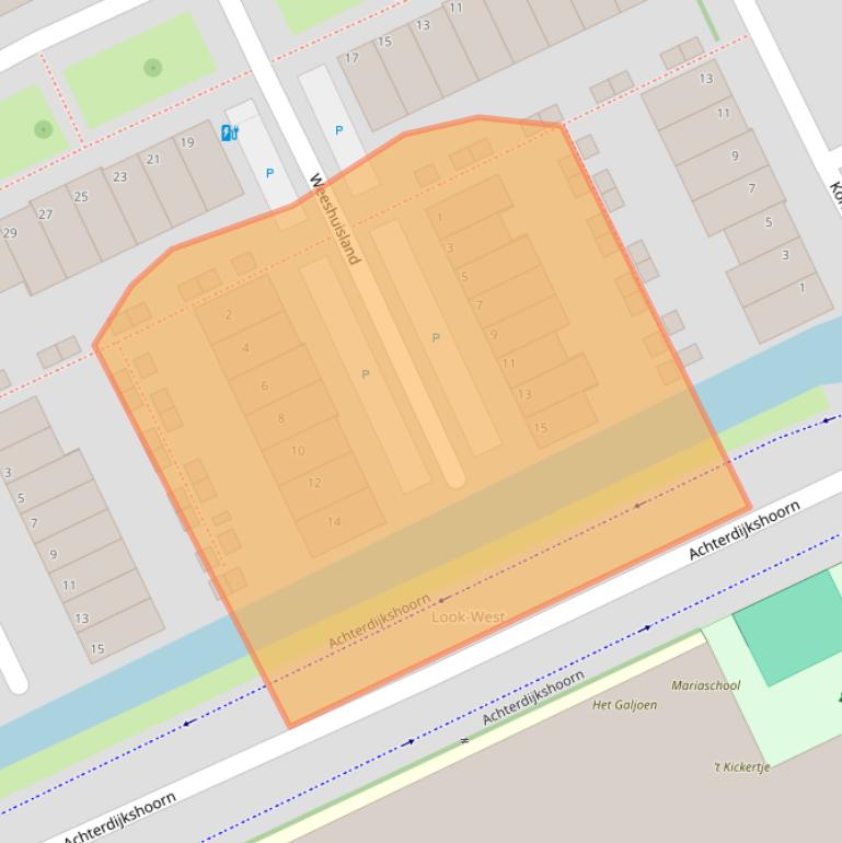 Kaart van postcodegebied 2635MS.