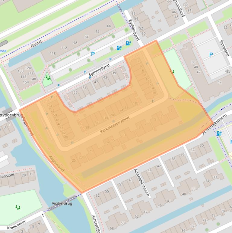 Kaart van postcodegebied 2635MV.