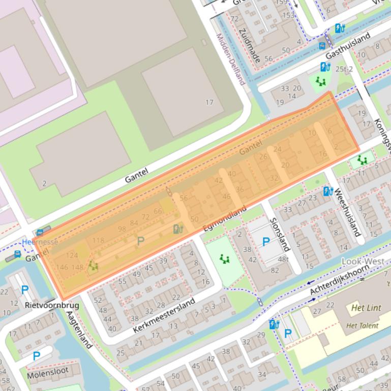 Kaart van postcodegebied 2635MW.