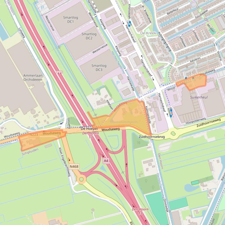 Kaart van postcodegebied 2635NA.
