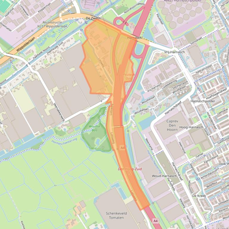 Kaart van postcodegebied 2635NB.