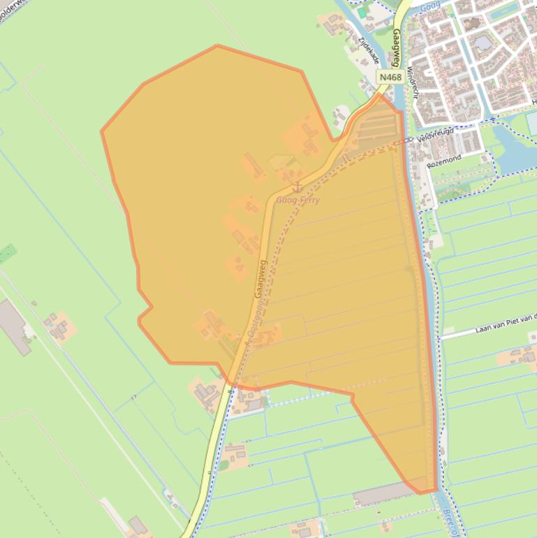 Kaart van postcodegebied 2636AJ.