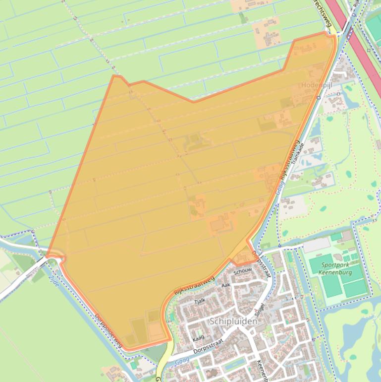 Kaart van postcodegebied 2636AX.