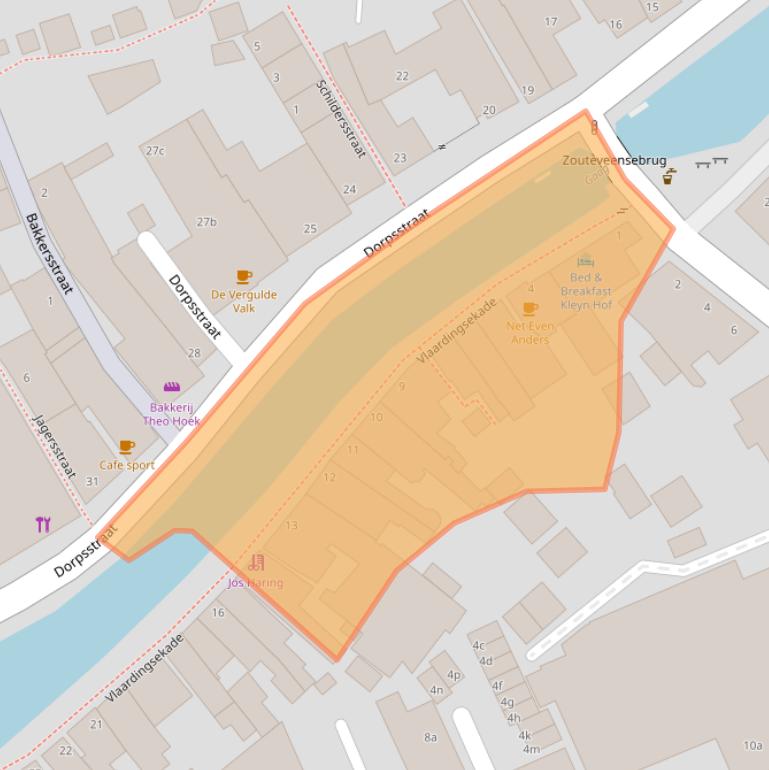 Kaart van postcodegebied 2636BA.