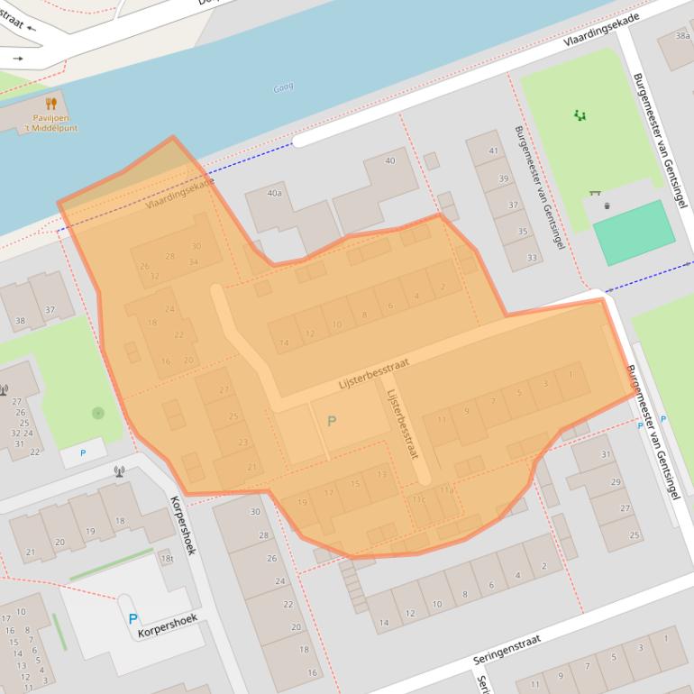 Kaart van postcodegebied 2636BL.