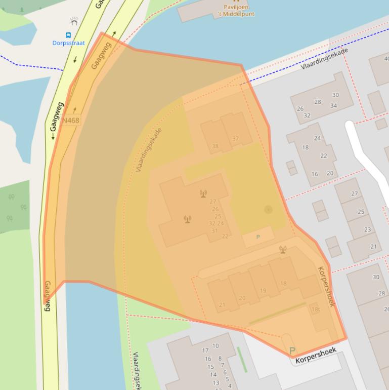Kaart van postcodegebied 2636BN.