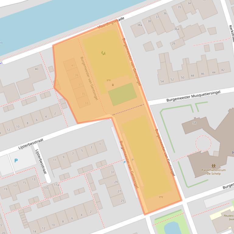 Kaart van postcodegebied 2636BV.