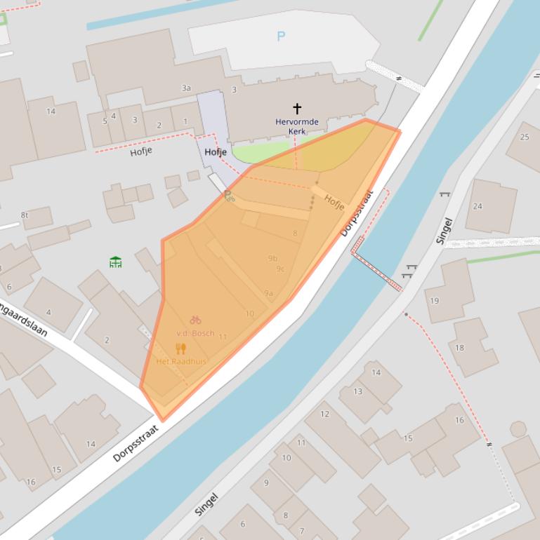 Kaart van postcodegebied 2636CC.