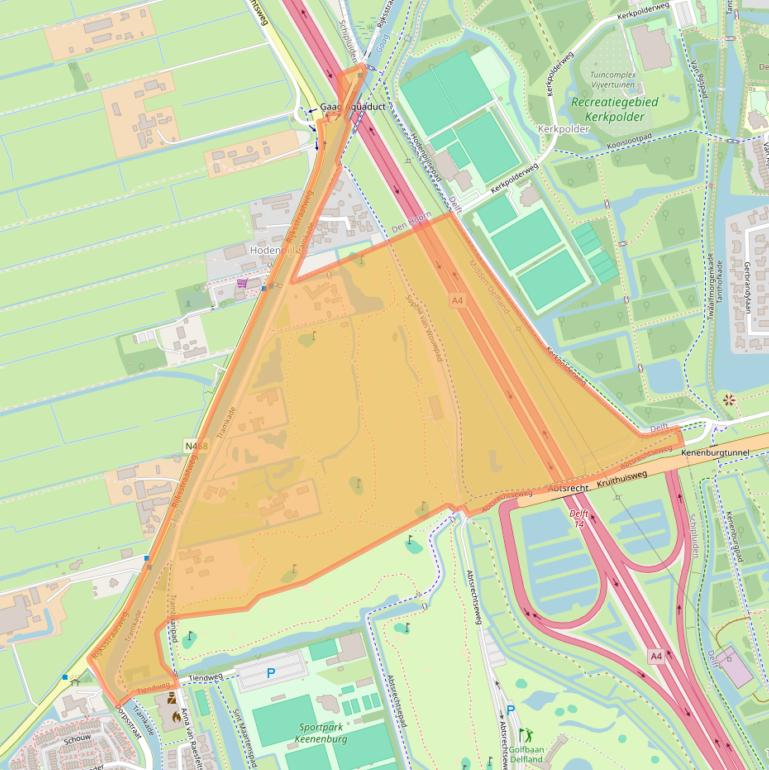 Kaart van postcodegebied 2636CT.