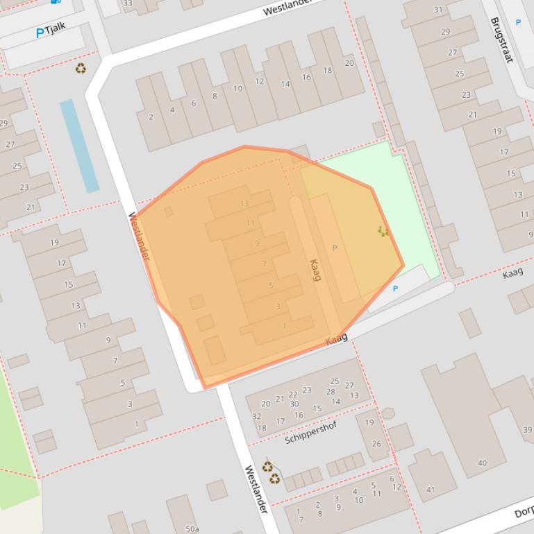 Kaart van postcodegebied 2636CV.